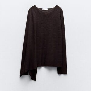 Zara Fine Knit Shawl Cardigan Size small